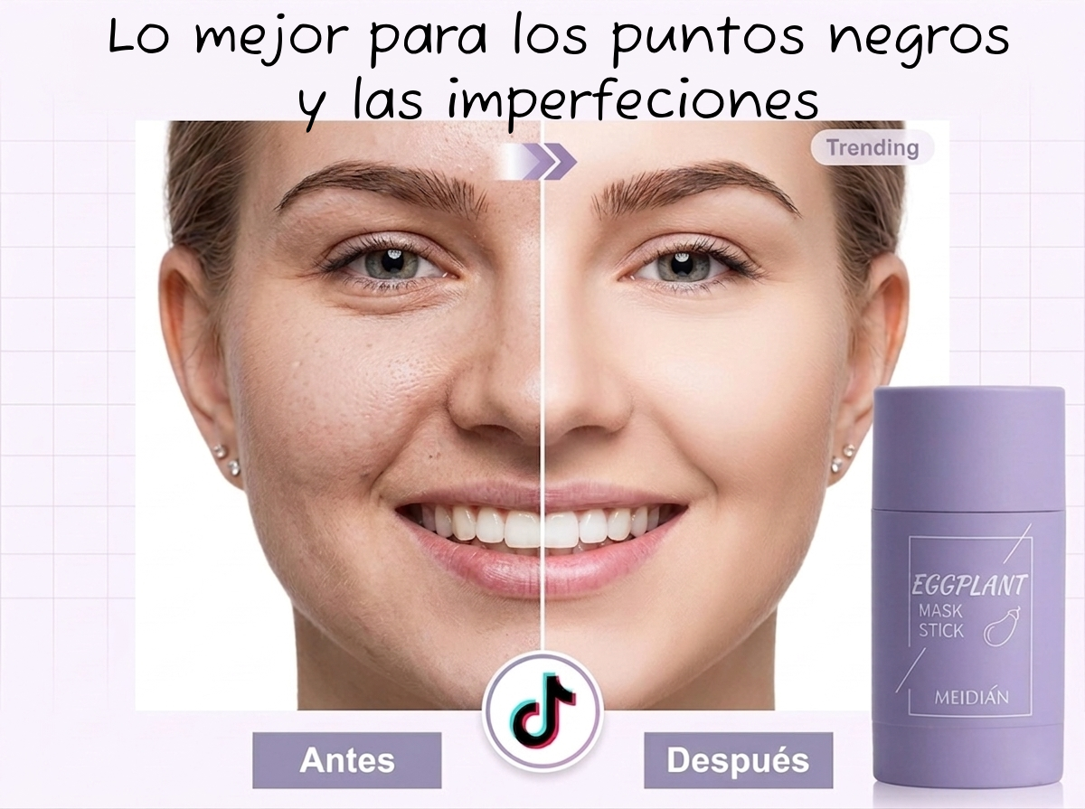 Stick Detox Facial Tratamiento para Acné y Puntos Negros con Extractos de berenjena