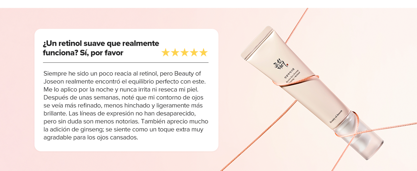 BEAUTY OF JOSEON Contorno de Ojos  Rejuvenecedor con Ginseng y Retinal para ojos