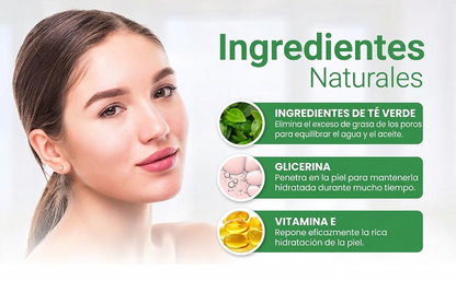 Stick Detox Facial 3 Unidades Tratamiento para Acné y Puntos Negros con Extractos de Té Verde y Berenjena