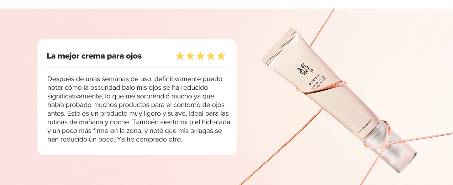 BEAUTY OF JOSEON Contorno de Ojos  Rejuvenecedor con Ginseng y Retinal para ojos