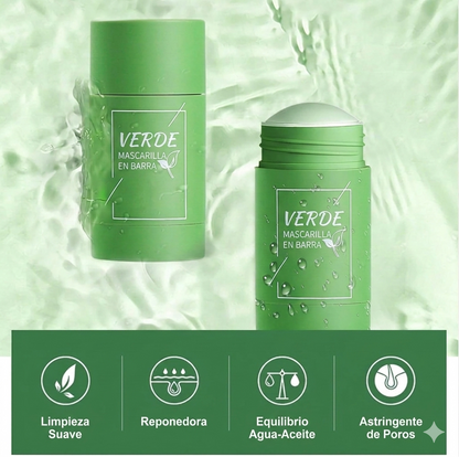 Stick Detox Facial 3 Unidades Tratamiento para Acné y Puntos Negros con Extractos de Té Verde y Berenjena