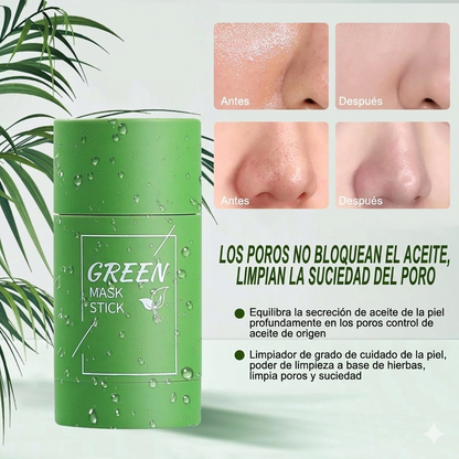 Stick Detox Facial 3 Unidades Tratamiento para Acné y Puntos Negros con Extractos de Té Verde y Berenjena