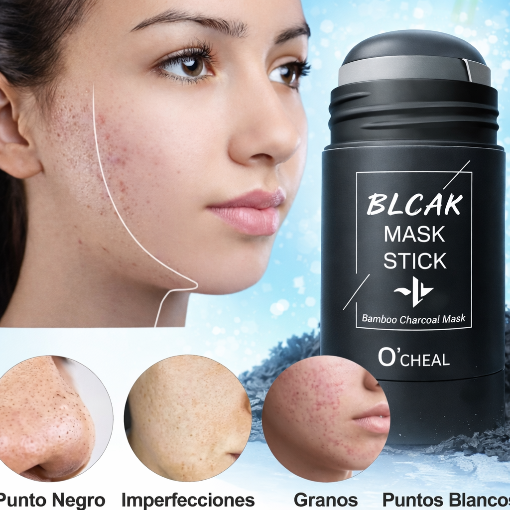 Stick Detox Facial Tratamiento para Acné y Puntos Negros con Carbón de bambú