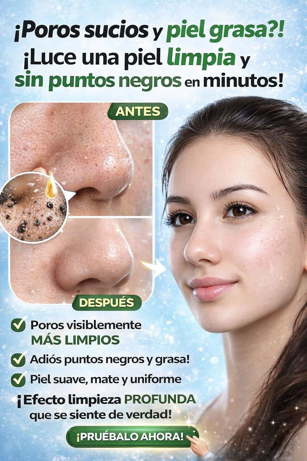 Stick Detox Facial Tratamiento para Acné y Puntos Negros con Carbón de bambú