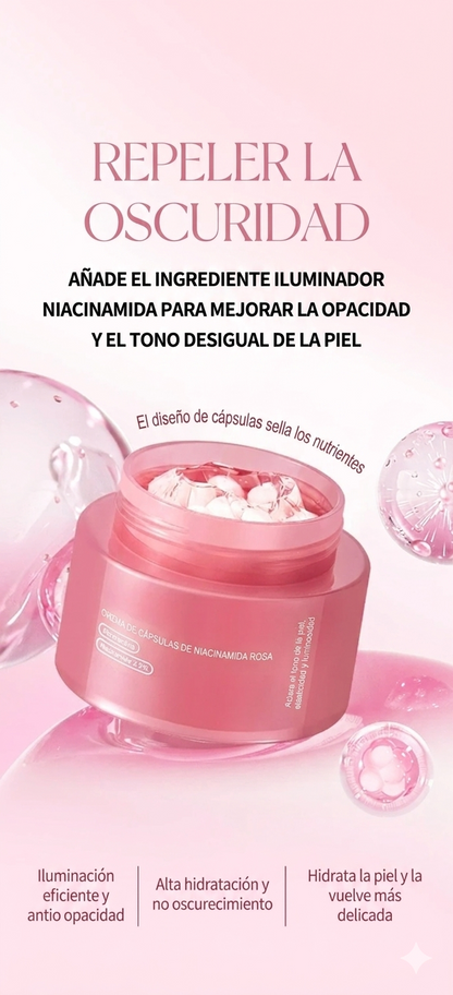 KOEC PDRN  Crema de Colágeno Rosa de 50g, Antiarrugas, Hidratante, Iluminadora, Aumenta la Elasticidad, 5% Niacinamida, Colágeno Hidrolizado