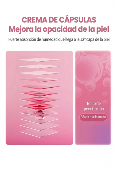 KOEC PDRN  Crema de Colágeno Rosa de 50g, Antiarrugas, Hidratante, Iluminadora, Aumenta la Elasticidad, 5% Niacinamida, Colágeno Hidrolizado
