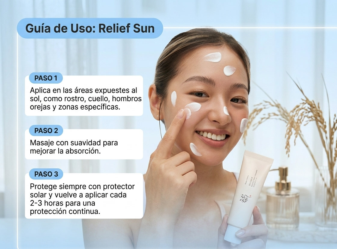 Protector Solar Beauty of Joseon con Probióticos de Arroz Coreano, Crema Facial Humectante Suave, 50 ml