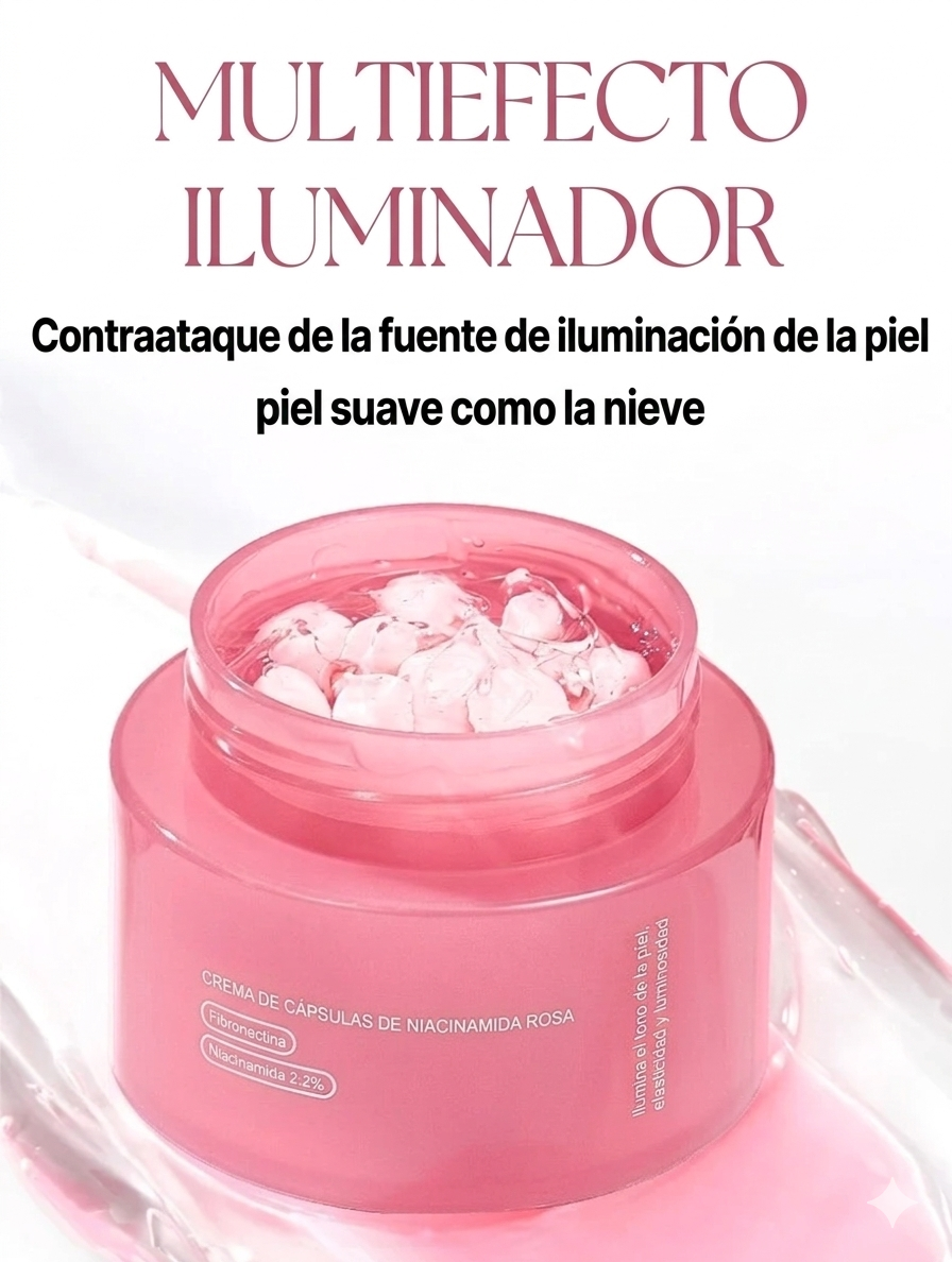 KOEC PDRN  Crema de Colágeno Rosa de 50g, Antiarrugas, Hidratante, Iluminadora, Aumenta la Elasticidad, 5% Niacinamida, Colágeno Hidrolizado