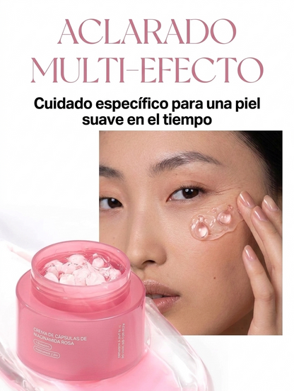 KOEC PDRN  Crema de Colágeno Rosa de 50g, Antiarrugas, Hidratante, Iluminadora, Aumenta la Elasticidad, 5% Niacinamida, Colágeno Hidrolizado