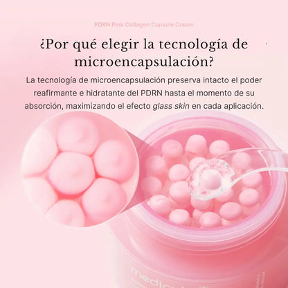 KOEC PDRN  Crema de Colágeno Rosa de 50g, Antiarrugas, Hidratante, Iluminadora, Aumenta la Elasticidad, 5% Niacinamida, Colágeno Hidrolizado