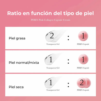 KOEC PDRN  Crema de Colágeno Rosa de 50g, Antiarrugas, Hidratante, Iluminadora, Aumenta la Elasticidad, 5% Niacinamida, Colágeno Hidrolizado
